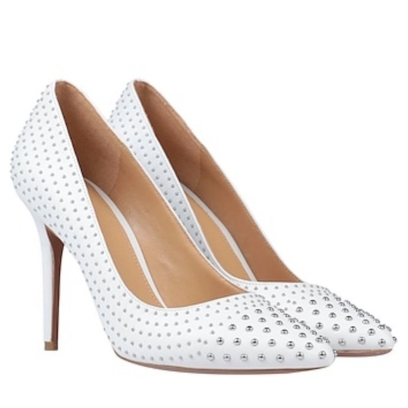 MICHAEL Michael Kors Shoes - MICHAEL Michael KORS Claire white studded pointy toe heels Size 7